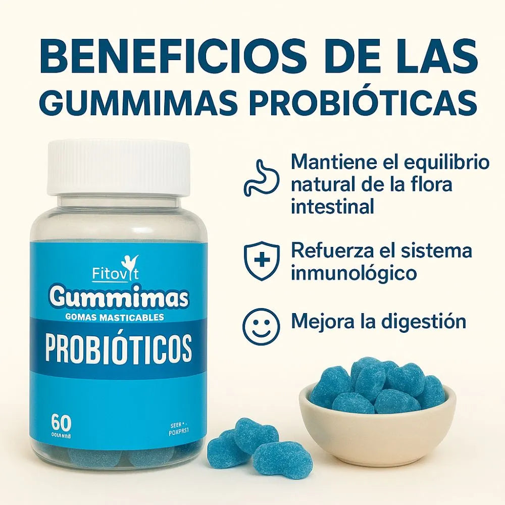 Probióticos Fitovit - ¡Transforma tu Digestión en 30 Días! Gomitas Deliciosas x60