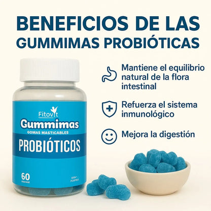 Probióticos Fitovit - ¡Transforma tu Digestión en 30 Días! Gomitas Deliciosas x60